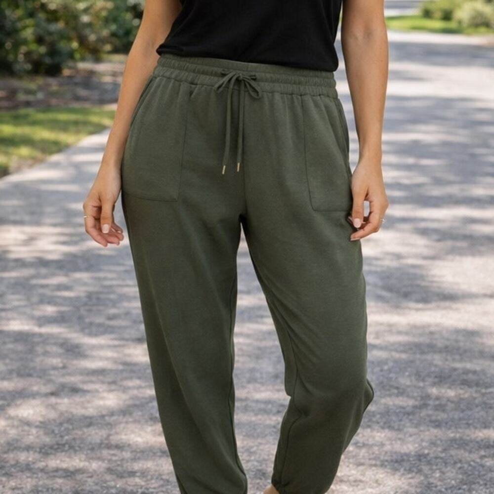 Chico's Zenergy Green Knit Pull On Joggers 3R